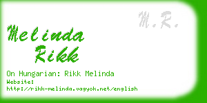 melinda rikk business card